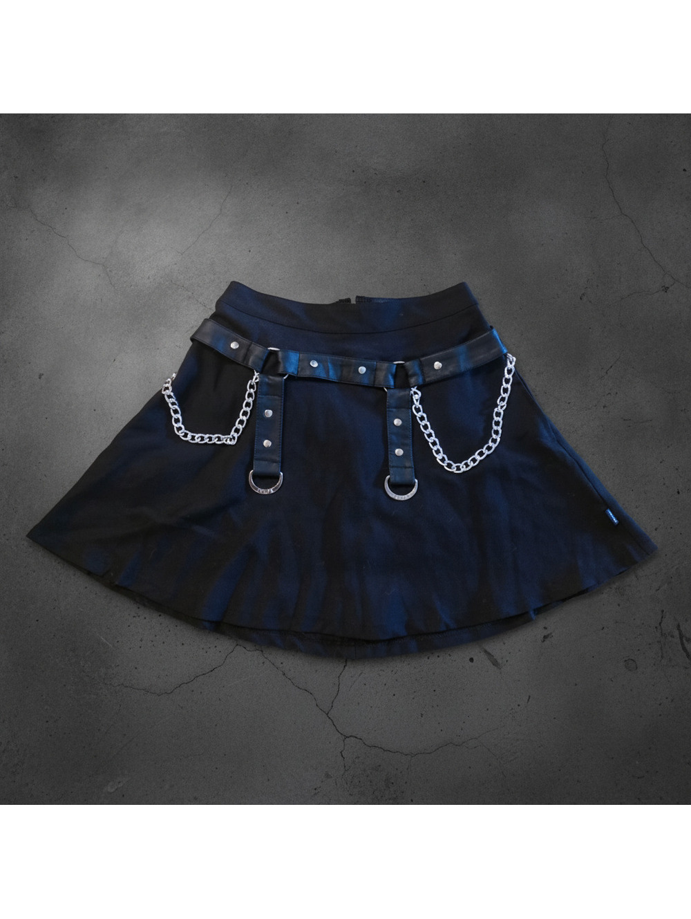 Vintage Tripp NYC Gothic Harness Chain Skirt - Black Mini XS